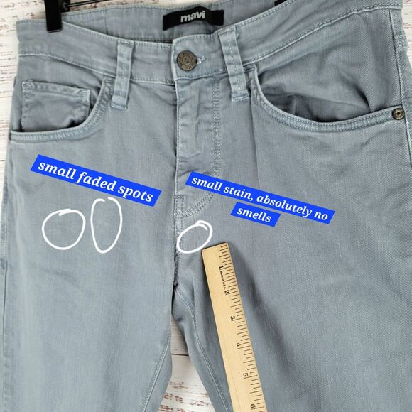 Mavi Jake Jeans Mens Size 31x31 Blue Gray Slim Leg Fit Skinny Leg Stretch - Picture 4 of 13